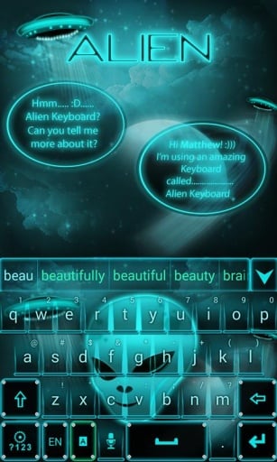 Alien Space GO Keyboard Theme截图4