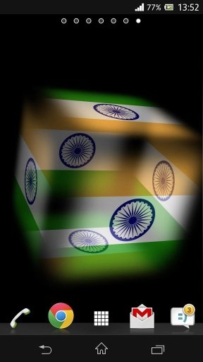 3D India Cube Flag LWP截图1