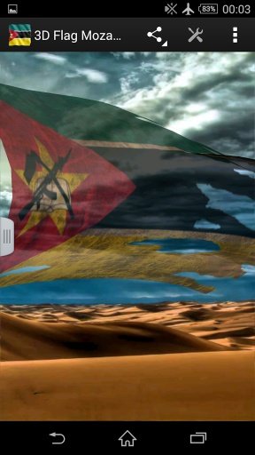 3D Flag Mozambique LWP截图1