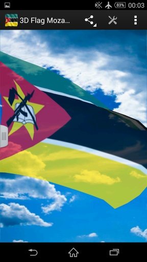 3D Flag Mozambique LWP截图2