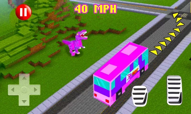 Dino Bus - Minecraft Style截图1