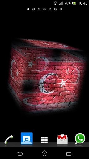 3D Turkey Cube Flag LWP截图3