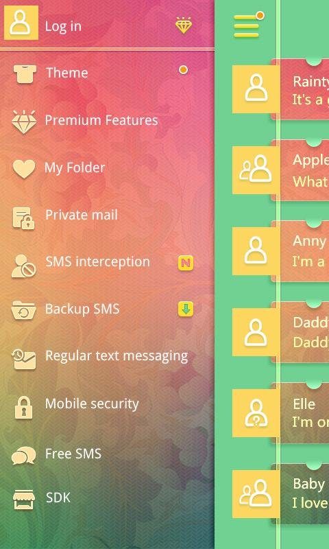 GO SMS PRO CARDS THEME EX截图1