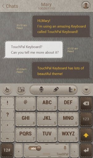 TouchPal SkinPack Leather截图1