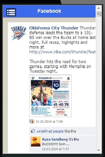 Thunder Basketball Fan App截图3