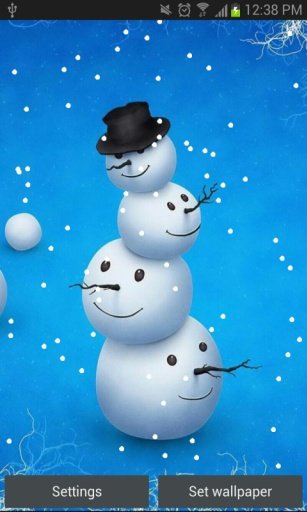 Snowman Live Wallpaper HD截图1