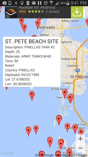 Florida Reef Fishing Scuba Map截图1