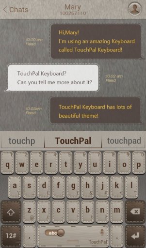 TouchPal SkinPack Leather截图2