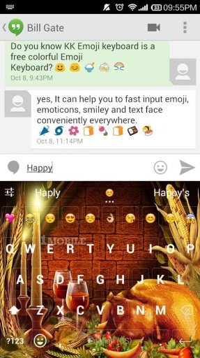 Happy Thanksgiving Keyboard截图2