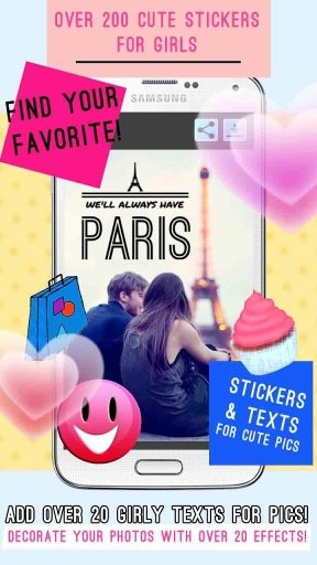 Paris Deco Pic Photo Stickers截图5