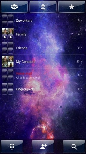 ExDialer theme Galaxy Glass截图3