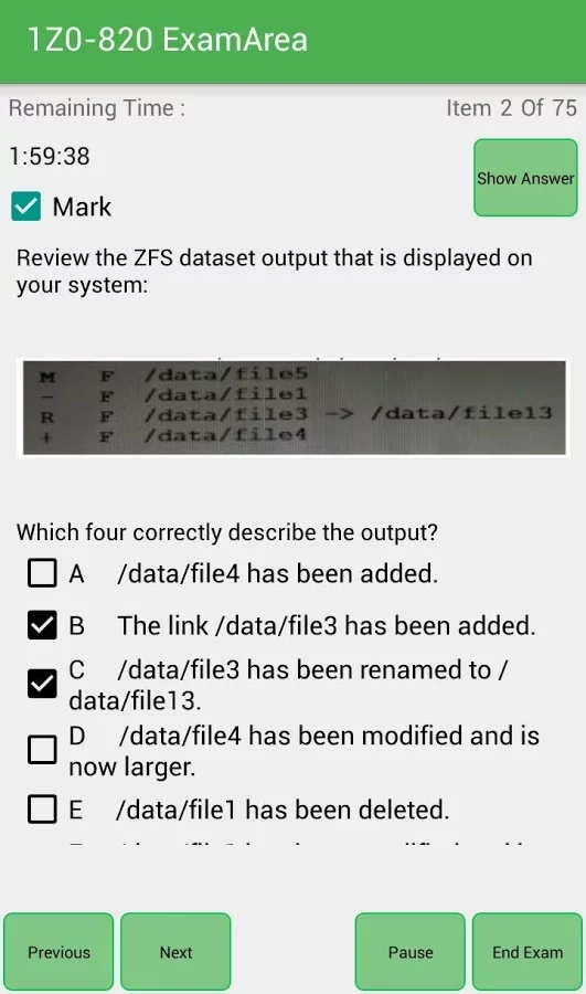 1Z0-820 Exam截图4