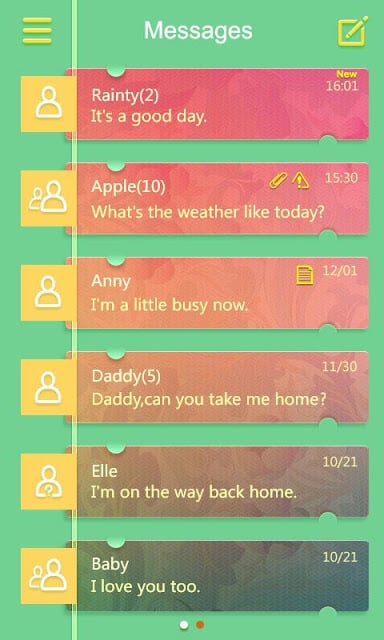 GO SMS PRO CARDS THEME EX截图3