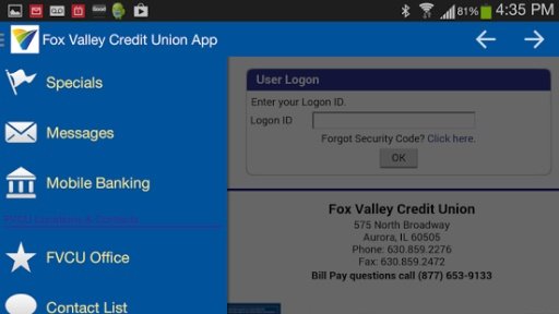 Fox Valley Credit Union App截图9