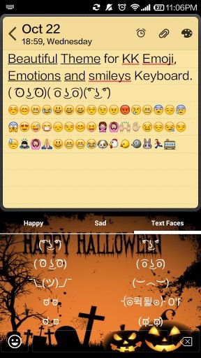 Happy Halloween Emoji Keyboard截图1