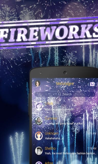 (FREE) GO SMS FIREWORKS THEME截图10