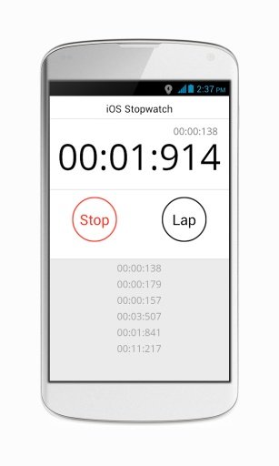 iOS的设计秒表免费截图3