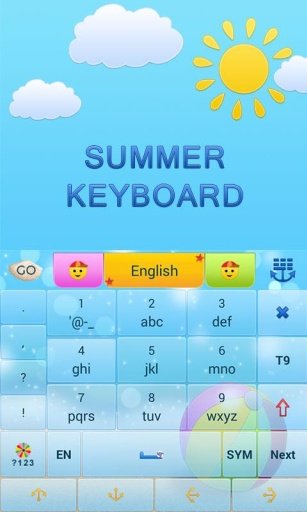 GO Keyboard Summer Time Theme截图2