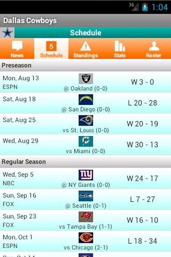 Dallas Cowboys: News&amp;Schedule截图1