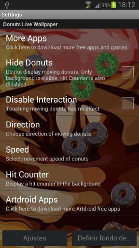 Sweets Donuts Live Wallpaper截图3