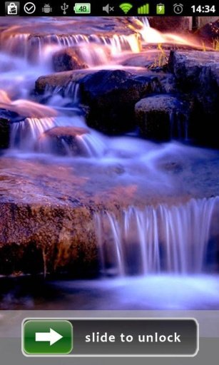 Beautiful Waterfall LockScreen截图8