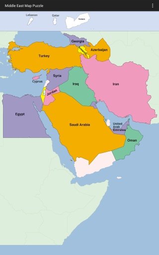 Middle East Map Puzzle截图1