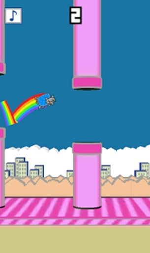 Flappy Rainbow Cat 3D截图3