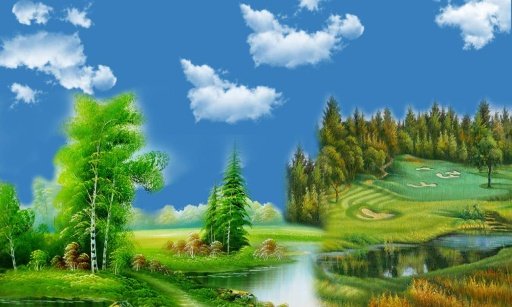 Landscape painting puzzle截图1