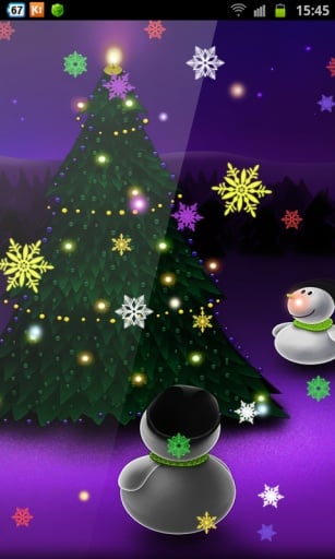 Christmas Snowman lwp Snow HD截图2