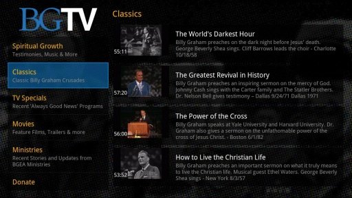 Billy Graham TV for GoogleTV截图1