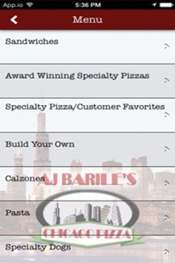 AJ Barile's Chicago Pizza截图8