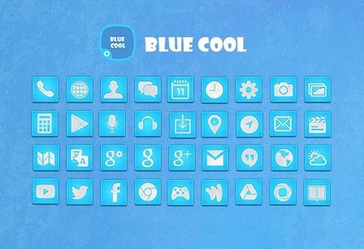 Blue Cool Icons &amp; Theme截图6