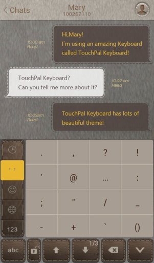 TouchPal SkinPack Leather截图3