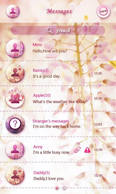 GO SMS FLOWER DANCE THEME截图5