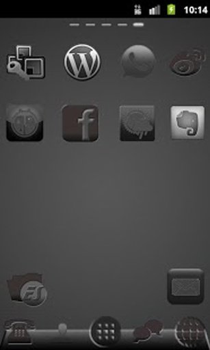 Classic Black GoLauncher Theme截图1