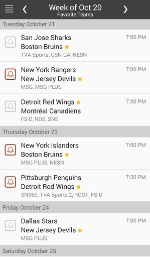 NHL Hockey Schedule截图4