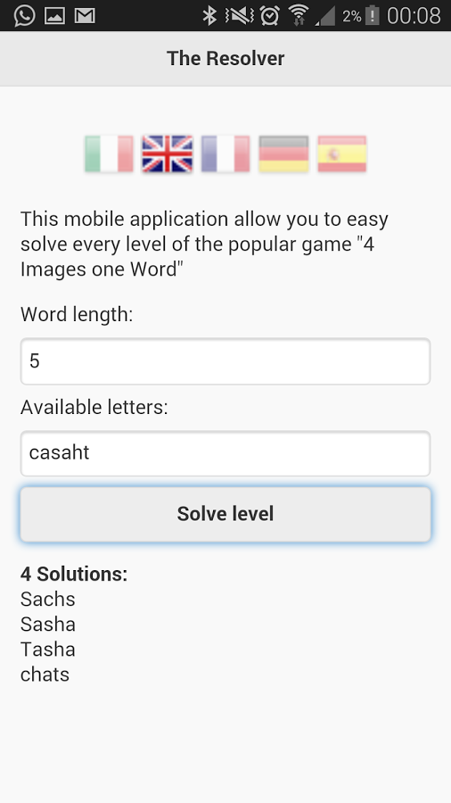 Risolutore 4 Immagini 1 Parola截图1