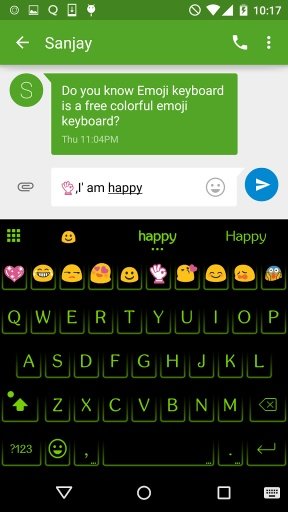 Neon Green - Emoji Keyboard截图1