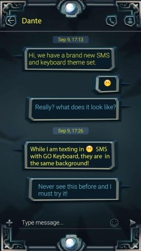 (FREE) GO SMS DARKNIGHT THEME截图2