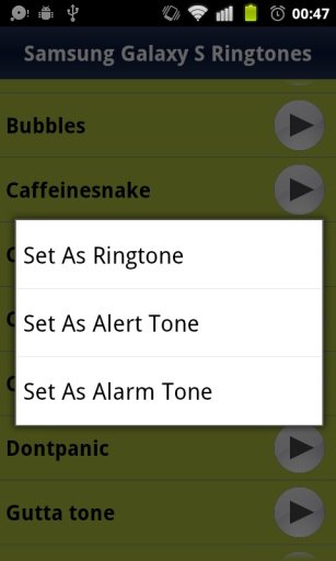 Samsung Galaxy S Ringtones截图5