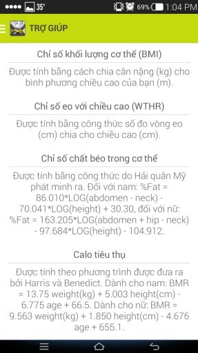 Chỉ số sức khỏe截图2