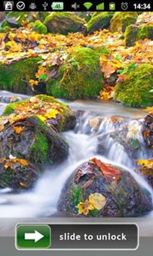 Beautiful Waterfall LockScreen截图6