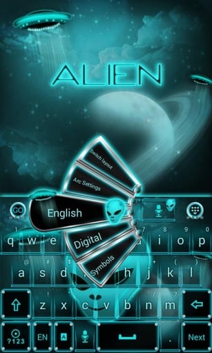 Alien Space GO Keyboard Theme截图5