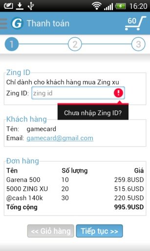 Gamecard, gate, zing xu, vcoin截图6