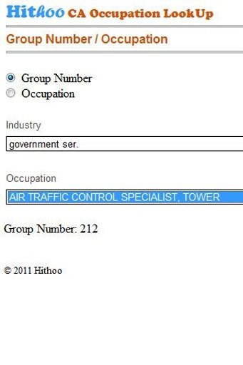 HitHoo CA Occupation LookUp截图1