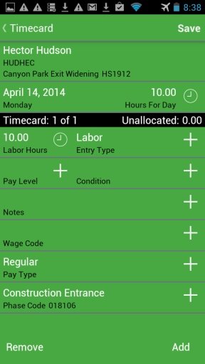 Payroll Time Entry截图4