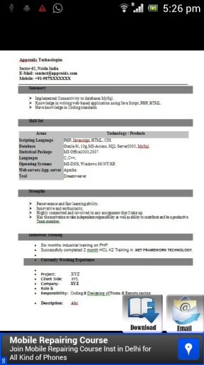 Resume Formats Stock截图5