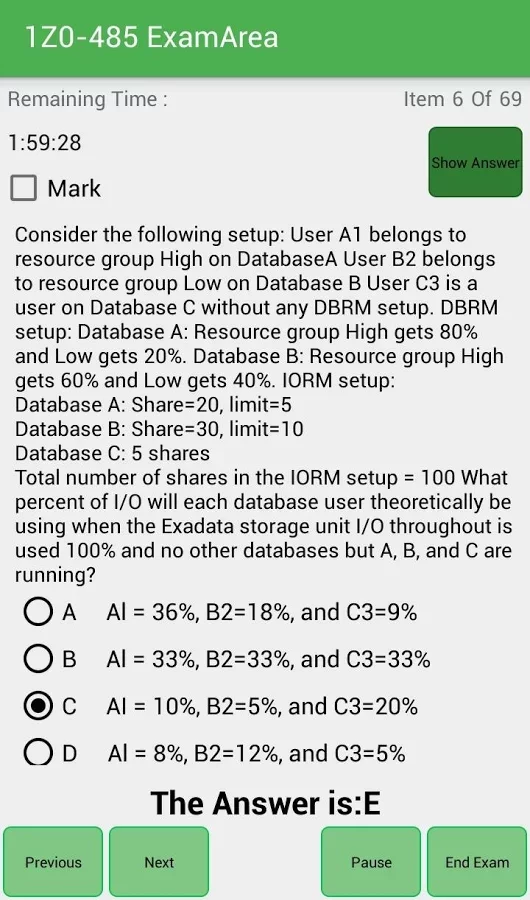 1Z0-485 Exam截图5