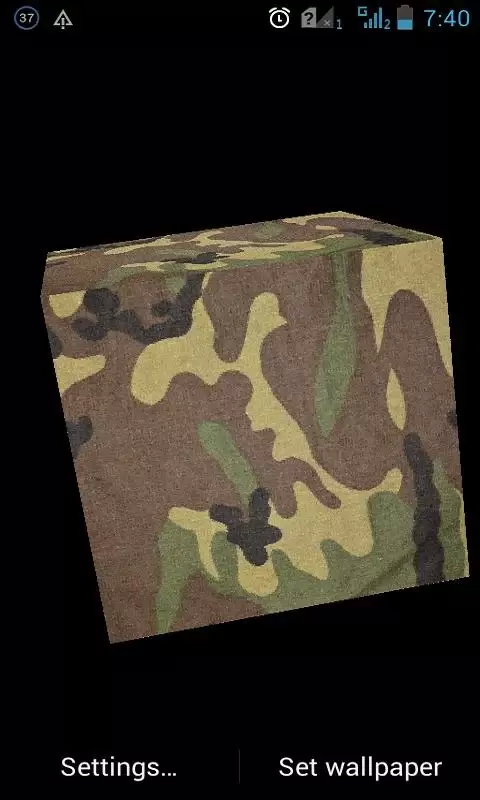 3D Camouflage Cube LWP截图3