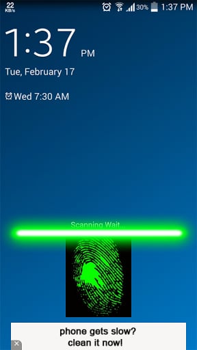 Lock Screen fingerprint joke截图2